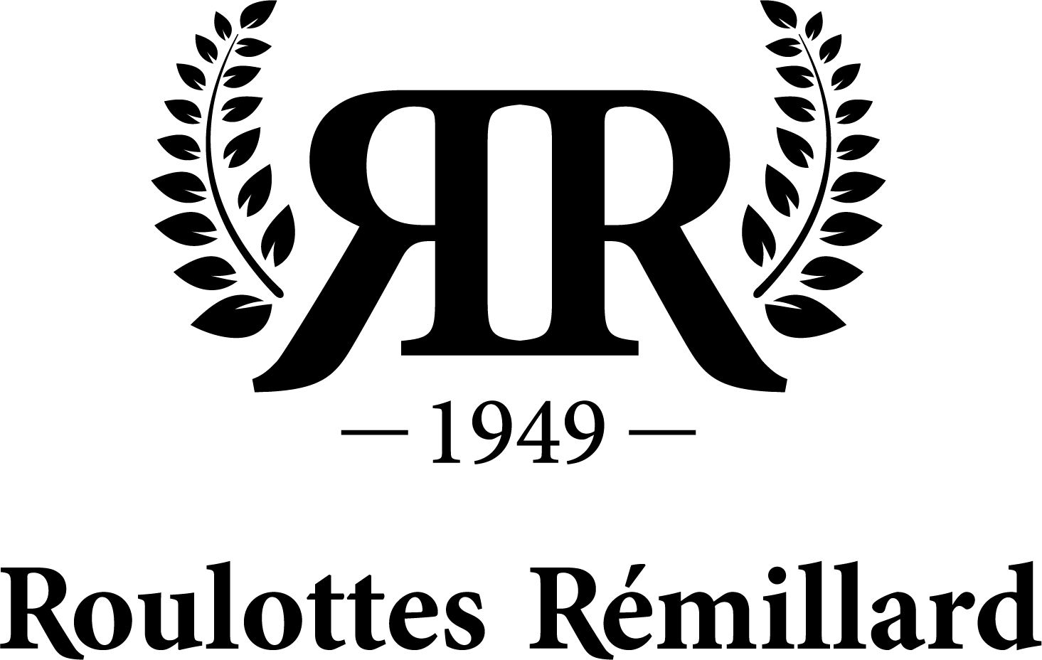 Logo vertical en noir - Roulottes Rémillard
